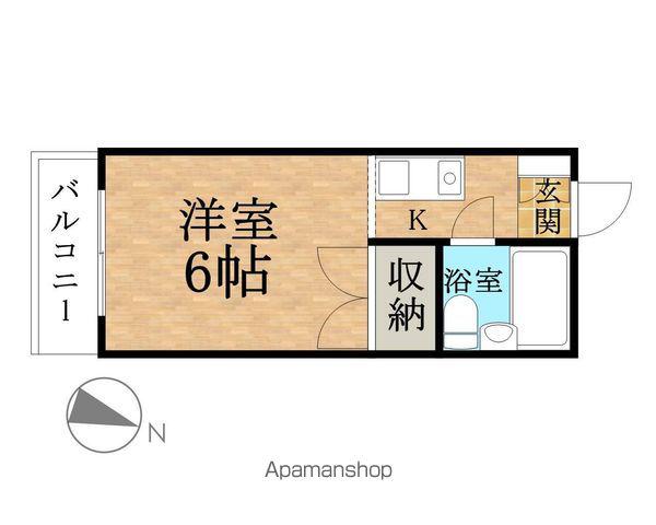 サンハイム(ワンルーム/2階)の間取り写真
