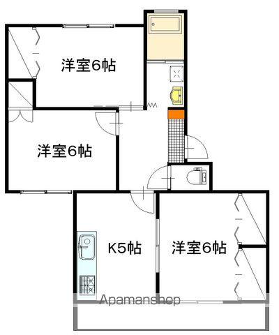 東大島ハイツ A棟(3K/3階)の間取り写真