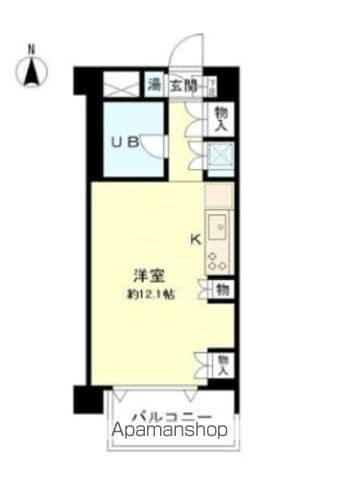 ベルメゾン芝(ワンルーム/7階)の間取り写真