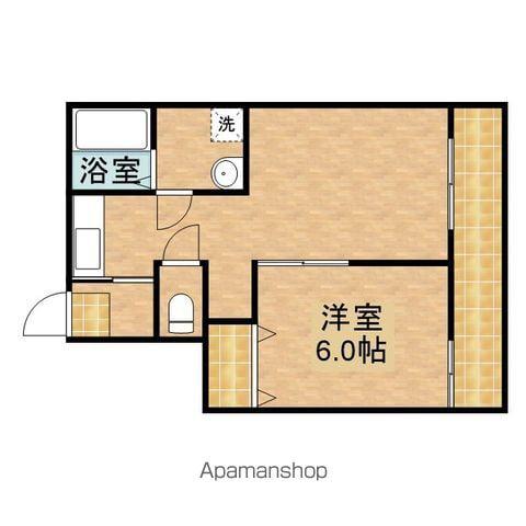 井松マンションB棟(1LDK/2階)の間取り写真