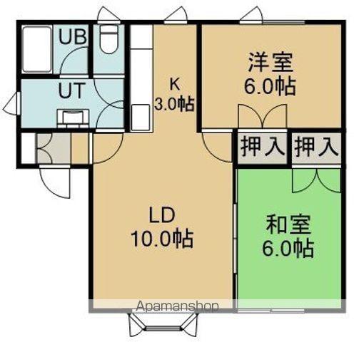 メゾンド・グレース(2LDK/2階)の間取り写真