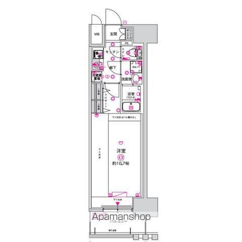 CRESTTAPP金山(1K/4階)の間取り写真