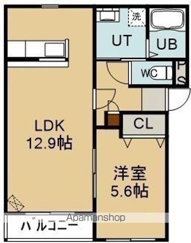 POPOLATOⅢ(1LDK/3階)の間取り写真