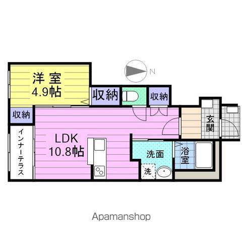 ソレイユⅡ(1LDK/1階)の間取り写真