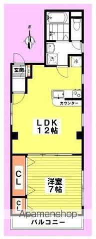 エレガント阿佐ヶ谷(1LDK/4階)の間取り写真