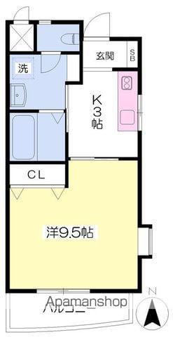 メゾン豊誠(1K/2階)の間取り写真