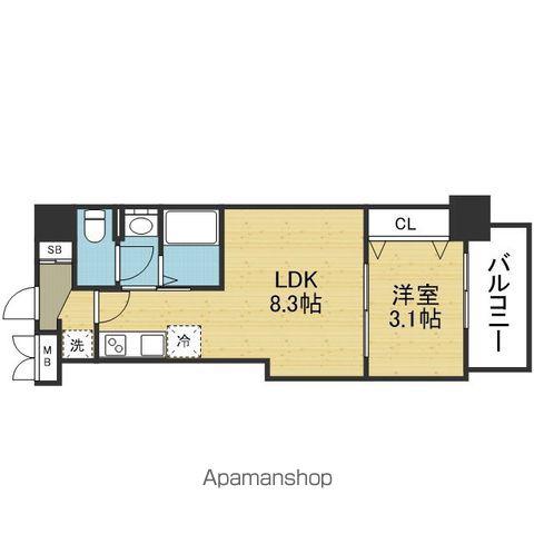 LUXE深江橋Ⅱ(1LDK/4階)の間取り写真