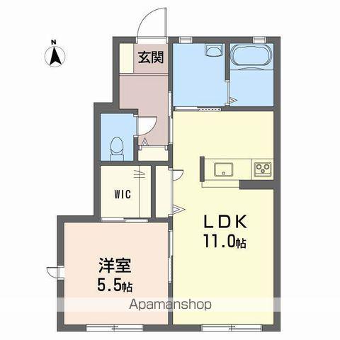 グランヴィルS棟(1LDK/1階)の間取り写真