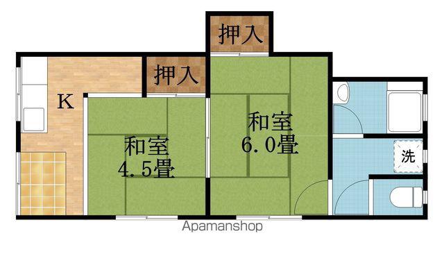 藤田文化7号棟(2K/1階)の間取り写真