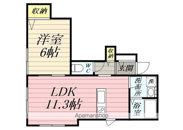 ベストプレイスⅠ(1LDK/1階)の間取り写真