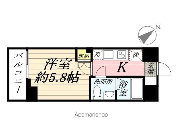 SHOKEN RESIDENCE横浜天王町(1K/3階)の間取り写真