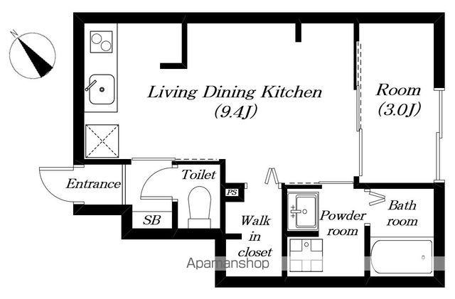 ブエナカーサ三雲(1LDK/1階)の間取り写真