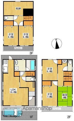東京地下鉄丸ノ内線 中野坂上駅 徒歩9分 3階建 築26年(5SLDK)の間取り写真