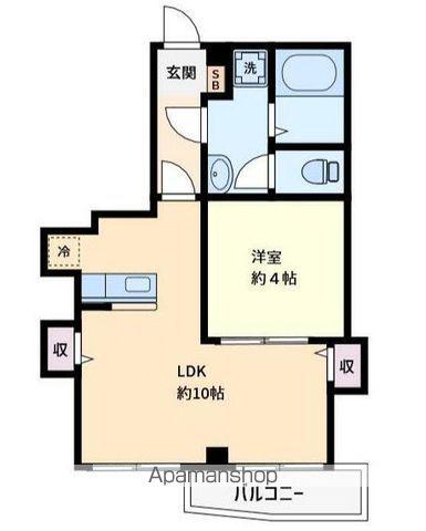 CASA FELICE(1LDK/3階)の間取り写真