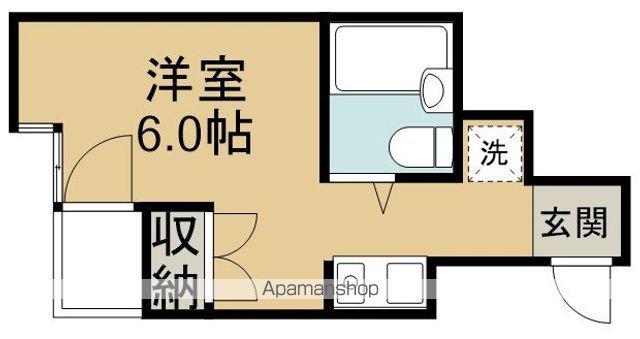 キャッスルマンション川越D(ワンルーム/4階)の間取り写真