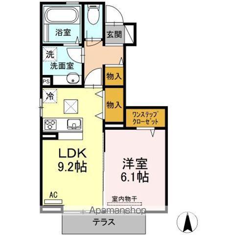 ラ・ルーチェ(1LDK/1階)の間取り写真