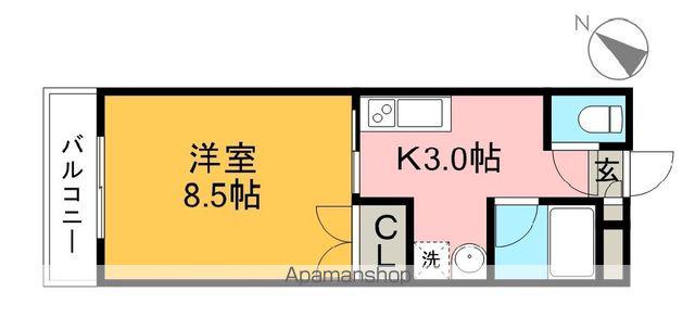 ルーチェ(1K/2階)の間取り写真