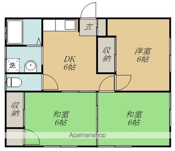 菊惣コーポ(3DK/1階)の間取り写真