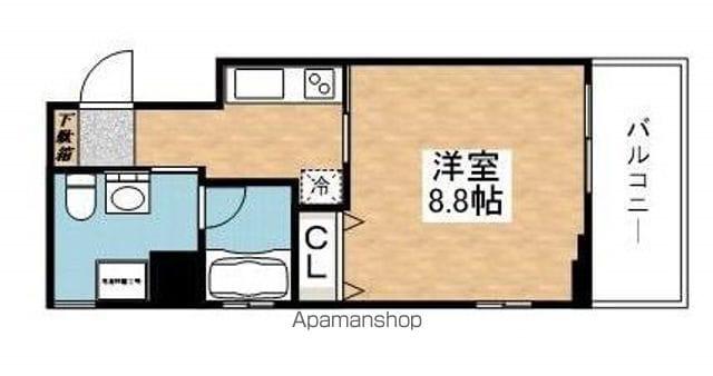 エルミナゲイト京町(1K/9階)の間取り写真