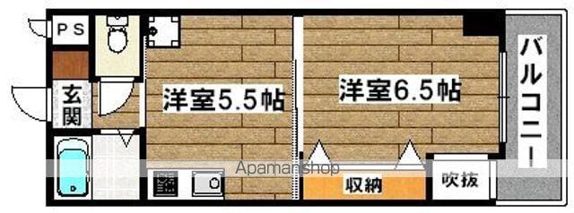 サンコート住吉(1DK/2階)の間取り写真