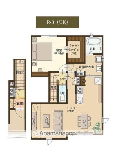 ユーソニアン上越・寺町A(1LDK/2階)の間取り写真