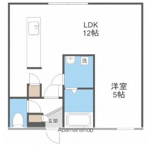 PROUD南郷(1LDK/4階)の間取り写真