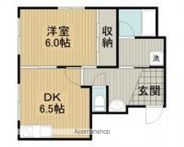 ヤマカハイツ(1DK/3階)の間取り写真