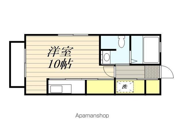 フローム・S(1K/1階)の間取り写真