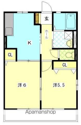 WILL(2K/1階)の間取り写真