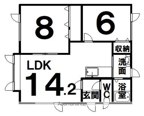 晴耕雨読(2LDK/2階)の間取り写真