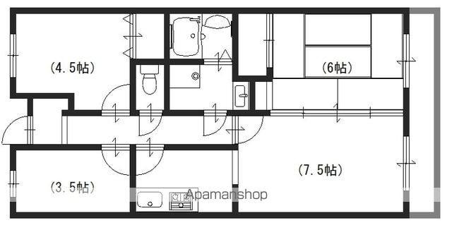 CASA&MICHIROOM己斐上(3LDK/2階)の間取り写真