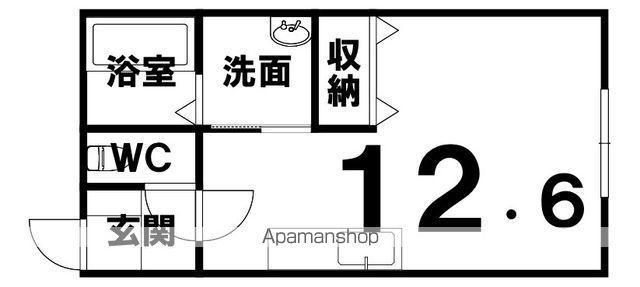CRECER(1K/2階)の間取り写真