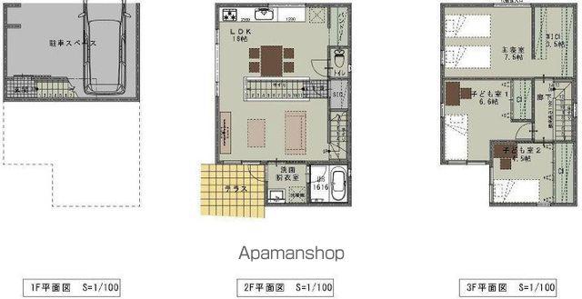 鹿児島本線 春日駅(福岡) 徒歩28分 3階建 築2年(3LDK)の間取り写真