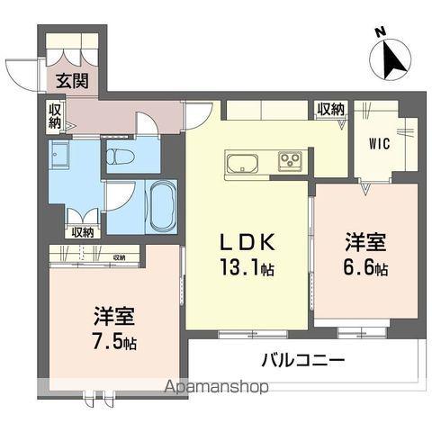 プライムフィールド(2LDK/2階)の間取り写真