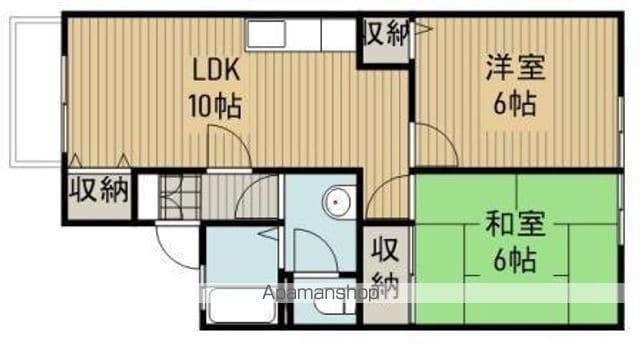 ファインコートSAITOH(2LDK/1階)の間取り写真