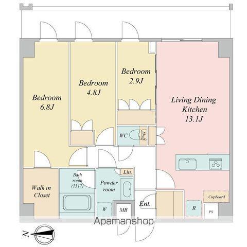 LIME RESIDENCE KAWAGUCHI イースト(3LDK/6階)の間取り写真