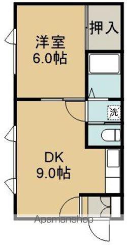 パステルコートミナト(1DK/2階)の間取り写真