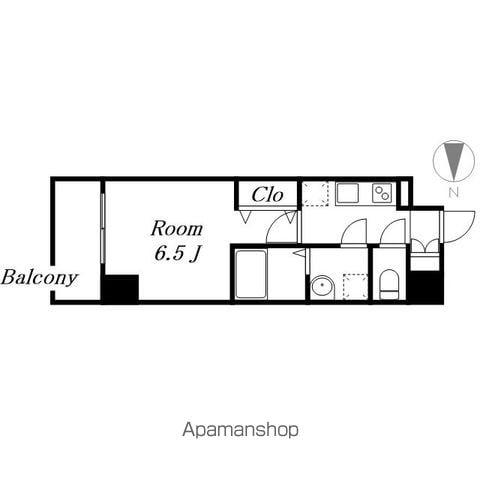 SーRESIDENCE名駅北ALESIA FR家具(1K/13階)の間取り写真