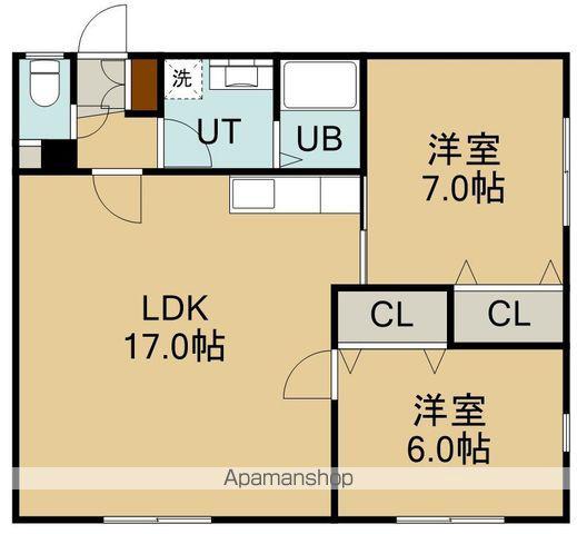 チェリー桔梗(2LDK/3階)の間取り写真