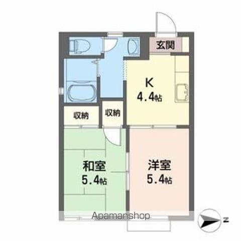 フローラルビラA(2K/1階)の間取り写真