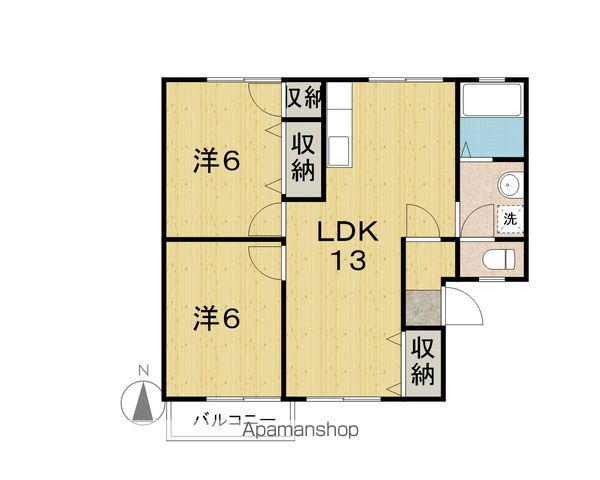 アートインⅠB棟(2LDK/2階)の間取り写真