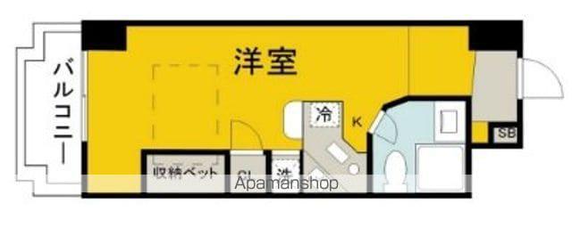 ラ・パルフェ・ド・アンティエール(ワンルーム/2階)の間取り写真