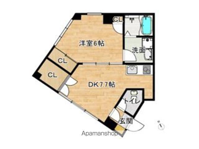 守山駅前M&Dビル(1DK/3階)の間取り写真