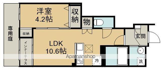 フォルトゥーナ(1LDK/1階)の間取り写真