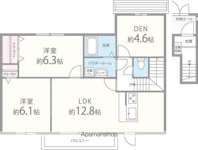 アドウェル参番館(2SLDK/2階)の間取り写真