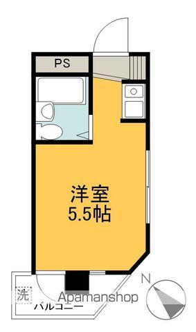 サンハイツ(ワンルーム/2階)の間取り写真