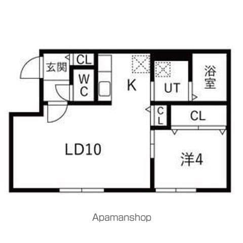 HERO YAMAHANA1(1LDK/3階)の間取り写真