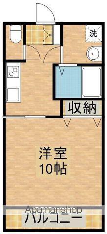 ハートⅢ(1K/1階)の間取り写真