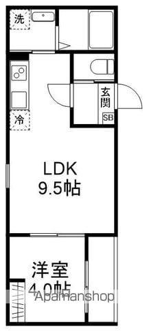 GRADUS八千代台Ⅳ(1LDK/3階)の間取り写真