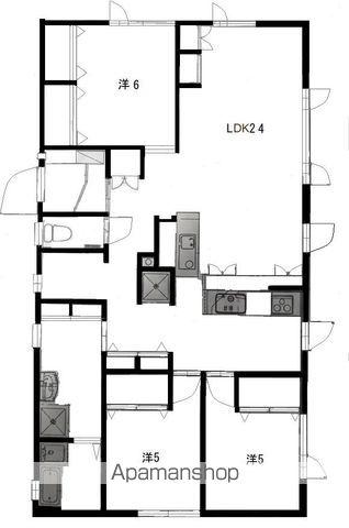 函館本線 高砂駅(北海道) 徒歩10分 1階建 築47年(3LDK)の間取り写真